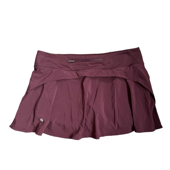 Lululemon Play Off The Pleats Skirt 13" Cassis W8AA4S Lined Running Size 12 - Picture 2 of 13